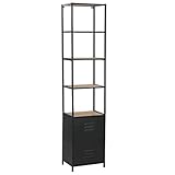 Mit einem Unterschrank vidaXL Bücherregal Massivem Tannenholz Stahl 40,5x32,5x180cm Standregal Regal