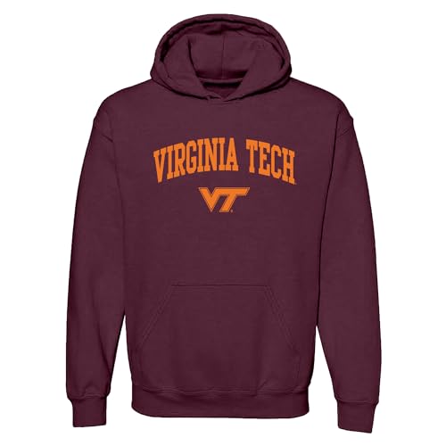 UGP Campus Apparel AH03 - Virginia Tech Hokies Arch Logo Hoodie - Small - Maroon