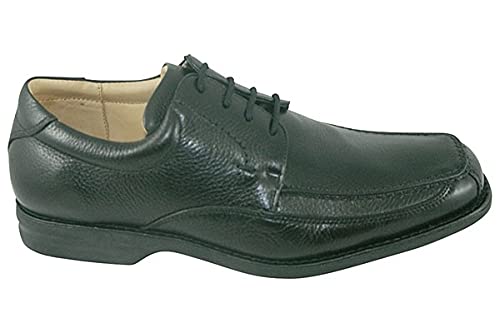 Anatomic & CoGoias Men's Wide Fit Lace-Up Shoes, Smart Workwear, Full-Grain Leather, Anatomic Gel™ Sole (Black, Sizes 6-15)