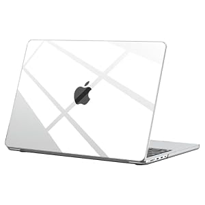 BlueSwan for MacBook Pro 14 inch Case M5 M4 M3 M2 M1 Chip, Crystal Clear