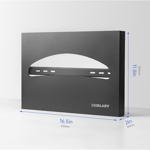 Image of Gorlary Commercial Toilet Seat Cover Dispenser Wall Mount, Matte Black
