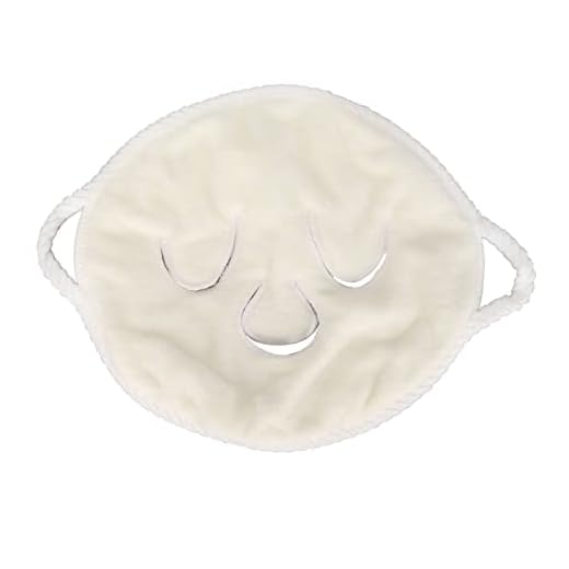 Toalla Facial de 3 Agujeros para Colgar en las Orejas, Suave Forro Polar Coralino, Compresa Caliente, Toalla Reutilizable para el Cuidado de la Piel de la Cara para Uso en Salón de Belleza