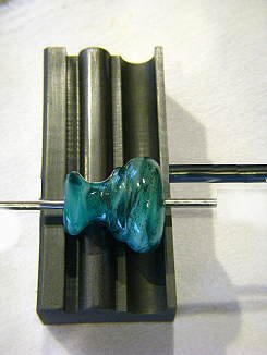 Devardi Glass Lampwork, Beadmaking Cabinet Knob Bead Graphite Shaper