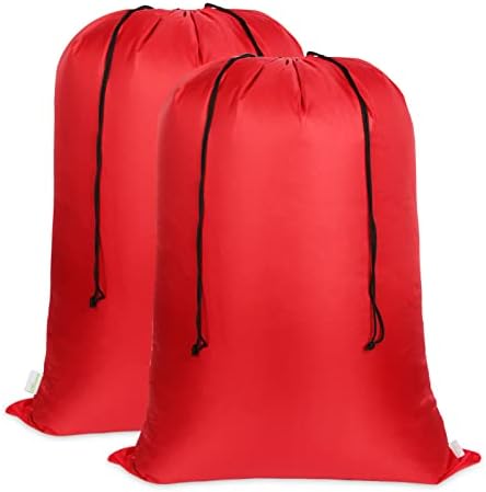 Asonen Large Laundry Bags 2 Pack, Two-way drawstring Tear-proof Portable Large Capacity Laundry Bags for Students, Apartments, Travel, Vacations, College (27 X 36 Inch, Green)