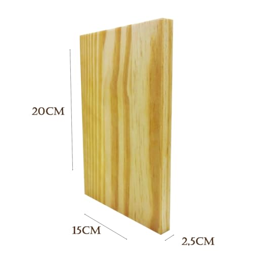 / Art & Lar/Kit com 10 Unidades Madeira Pinus 20x15 Placa Artesanato
