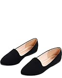 TOP Moda Women's Yolanda Comfort Flat,Black,8.5