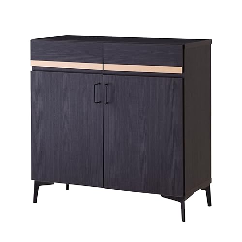 サイドボード 90cm キャビネット リビング 収納 収納棚 チェスト オフィス収納 脚付き ブラック 黒 おしゃれ 北欧 モダン 半 完成品 日本製 大川家具 ニュイ (幅90cm)