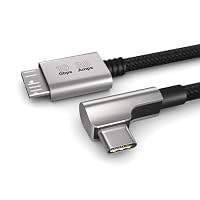 PAXO – 0,2m 10Gbps USB C auf Micro-B Kabel, 90° Winkelstecker, USB 