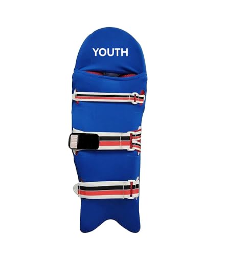 Image of Cricket Batting Pads Covers, Leg Guards Clads, Colored Pad Outer Skin || Protection from Ball Scratches and dust || Size-Youth || Age for 12-16 Years Old (Royal Blue)