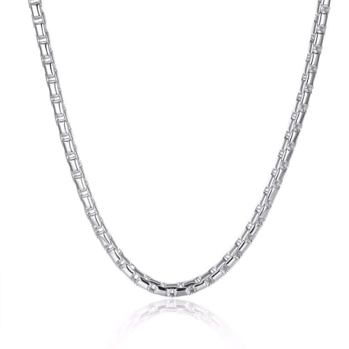Chaîne ronde argent 925 anti-casse de 50cm maille câble solide 5mm