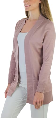 Image of ToBeInStyle Women's Long Sleeve Rib Banded Open Sweater Cardigan