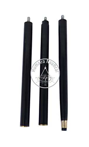 Humaira Nautical Victorian Brass Walking Stick Cane Brass Handle With Black Wooden Cane (3 Fold Wooden Walking Cane ),36 Inch #TOP6