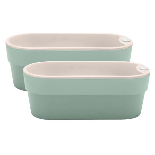 Kit 2 Hortinha Autoirrigável Vaso Planta 29 x 10 x 10,5cm - HT180VDMF - OU