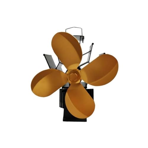 Ventilador de estufa activado por energía térmica sin necesidad de electricidad, construcción de aleación de aluminio sólido, funcionamiento silencioso, ventilador de chimeneas con energía térmica