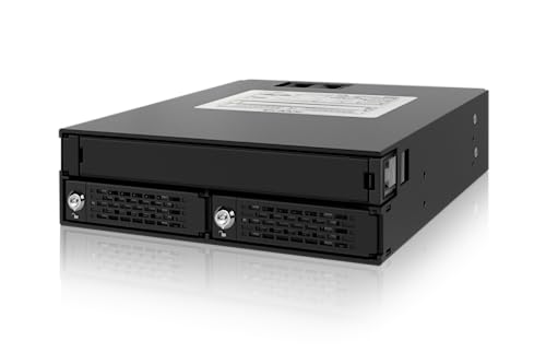Rack mobile métallique Icy Dock ToughArmor sécurisé pour deux disques 2.5