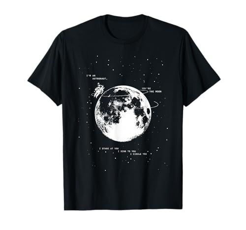 Astronaut Moon Retro Space Love Quote Graphic T-Shirt