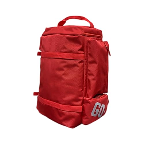 Sac de sport hydrofuge rouge ergonomique pour éviter les affaires mouillées