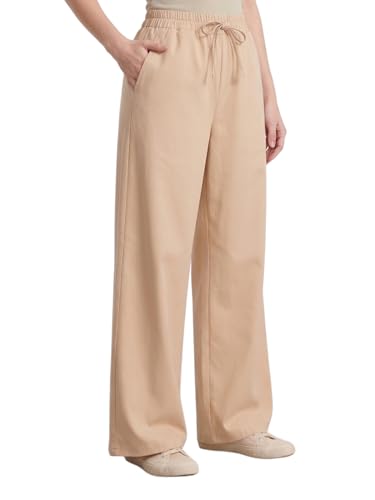 Image of Vogaan Women's High-Waist Korean Trousers with Wide Baggy Fit | Trendy GenZ Streetwear Pants | Trousers | Women Trousers