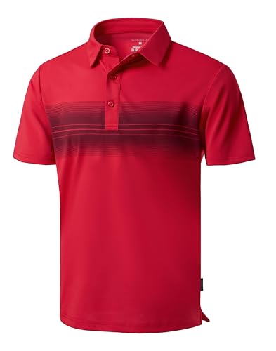 Men's Golf Shirts Dry Fit Moisture Wicking Performance Short Sleeve
