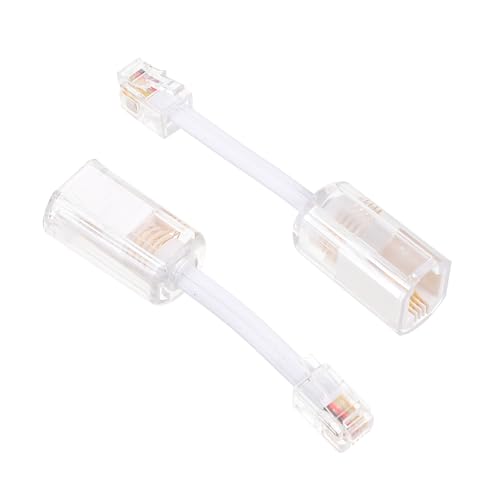 Desenredante de cable para teléfono fijo en pack de 2 piezas con rotación de 360 grados en PC y PVC