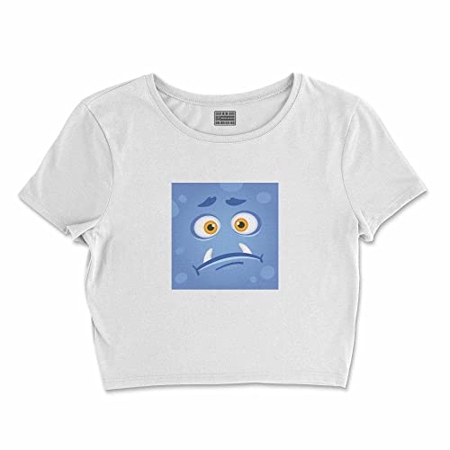 T-Shirt Blanc Taille Courte Femme L respirant et confortable
