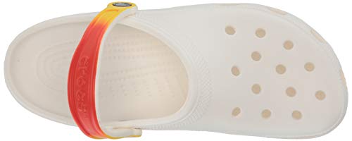 Image of Crocs Unisex Classic Graphic Clog, White /Yellow Ombre, 6 US Women