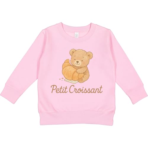 inktastic Adorable Teddy Bear Petit Croissant French Toddler Sweatshirt