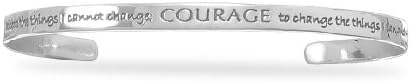 Oxidized Sterling Silver Serenity Prayer Cuff