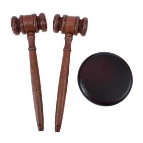 Mazo de subasta de madera Outanaya con bloque de sonido para jueces y abogados