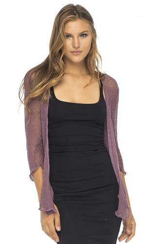 Image of Back From Bali Womens Sheer Shrug Cardigan Lightweight Knit