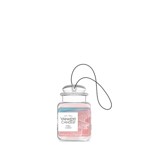 Yankee Candle Car Jar Ultimate Hanging Air Freshener Pink Sands Up to 30 Days Odor Neutralization