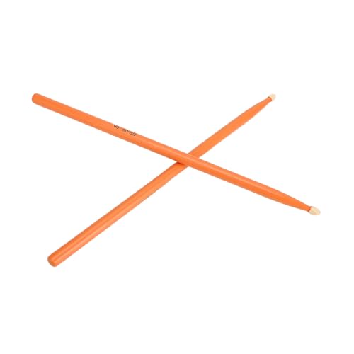 Baquetas de Madera 5A Profesionales de Arce de Color Naranja y Amarillo, Con Diseño Ondulado, Duraderas y Resistentes, Paquete de 4 miniatura 2