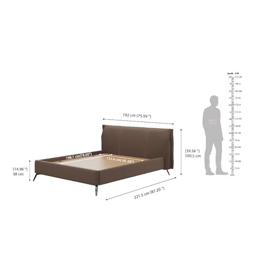Image of Wakefit Celestra Queen Size Without Storage Upholstered Bed