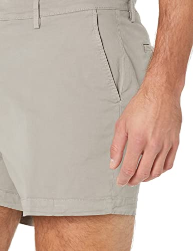 Image of Amazon Essentials Men's Slim-Fit 5 inch Flat-Front Comfort Stretch Khaki Chino Shorts with Elastic Waistband