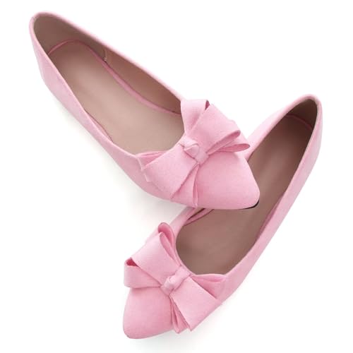 Image of SAILING LU Women's Bow-Knot Pointed Toe Ballet Flats