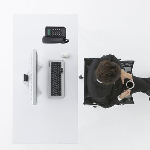 Teléfono de pared negro de PVC con cable para oficina y hogar 6