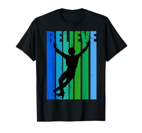 Believe Herren Eiskunstlauf-Eiskunstlauf-Eissport-Jungs männlich T-Shirt