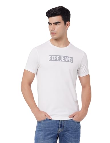Image of Pepe Jeans Men T-Shirt|Cotton|Slim Fit