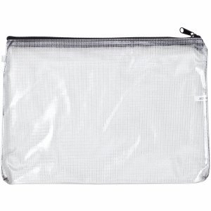 Preisvergleich Produktbild Rumold Mesh-bag A5 Netzgewebe Reißverschluss transparent / schwarz