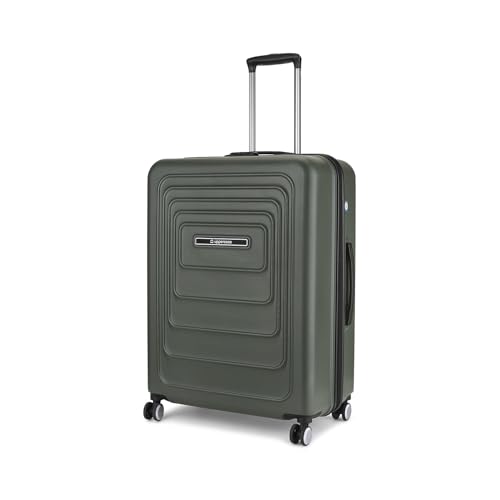 Image of uppercase Helix Solid (Large) 78Cm Textured Trolley Bag with Combination Lock, 8 Wheels, Eco Polycarbonate Luggage, Laundry Compartment, Durable Design for Travel - Suitcase for Men & Women Grey