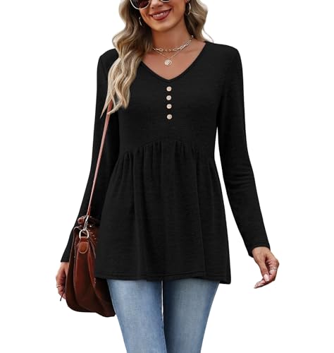 OFEEFAN Ladies Tops and Blouses for Women Fall Sweaters Long Sleeve Shirts Winter Clothing for Women Fashion Clothing4