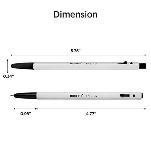 Monami New Releases 153 Ballpoint Pen 0.7 Mm Dozen Box Black Ink 12 Pens