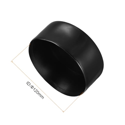 Image of uxcell 4pcs Rubber End Caps 120mm ID Vinyl Round End Cap Cover Screw Thread Protectors Black, 50mm Height