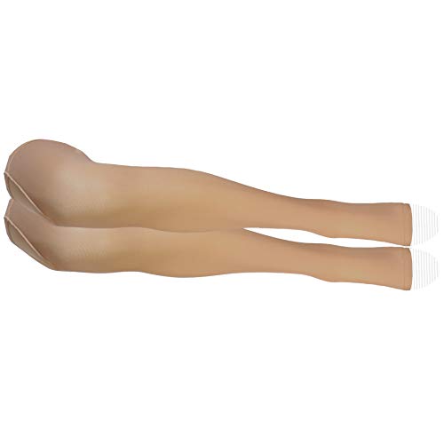 NuVein Surgical Stockings, 18 mmHg Support for Embolc Recovery, Medical Unisex Fit, Thigh High, Open Toe, Beige, Small