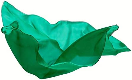 Sarah's Silks Emerald Playsilk - 100% Silk, Waldorf Toys, Bright Colored Play Scarves for Toddlers to use for Pretend Play | Montessori Toy for Kids