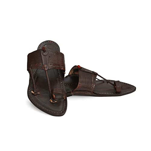 YashCo-Mans-Leather-Kolhapuri-Chappal-Footwear-Original-Kolhapuri-Dark-Brown
