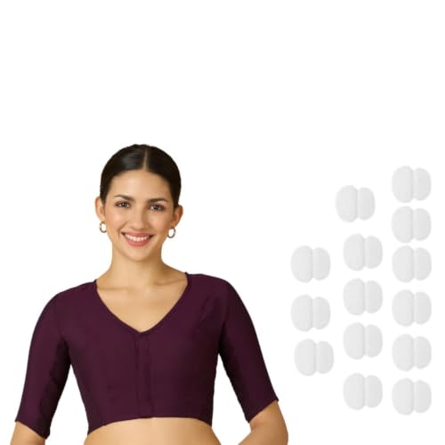 Image of Studio Shringaar Women's Cotton Stretchable (Smocked) Readymade Saree Blouse