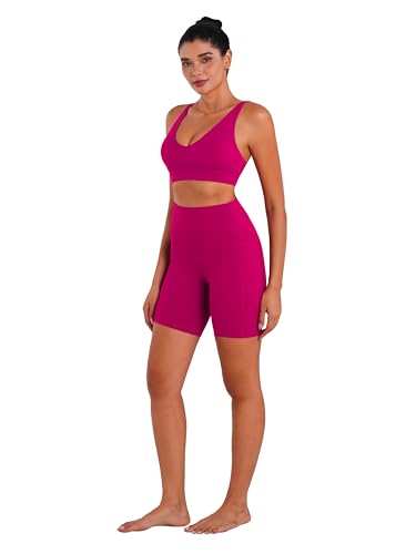 Image of Sunzel Strappy V Neck Criss Cross Back Sports Bra for Women | Removable Pads, Buttery Soft, Four-Way Stretch, Criss Cross Back, V Neck Contour Fit, Medium-Light Support, Yoga Workout Gym