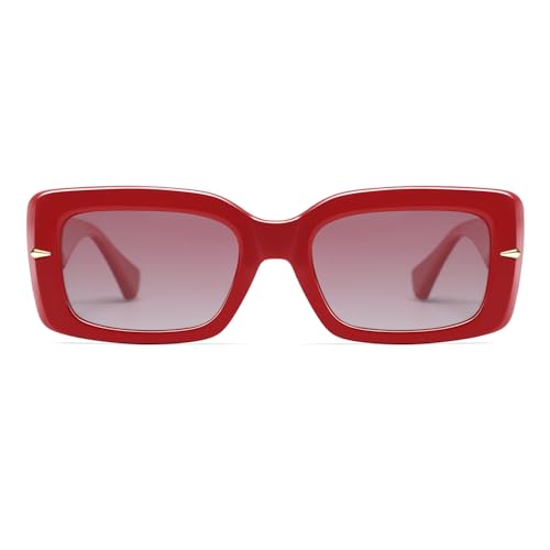 SOJOS Square Thick Sunglasses for Women Fashion Sunglasses Polarized Rectangle Sunnies SJ23674