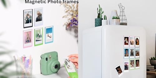 Image of ZENKO 64 Pockets Photo Album for Fujifilm Instax Mini 12 11 9 8 40 Evo Liplay 7S Instant Camera /Mini Link Printer, Polaroid Snap Touch PIC-300 Z2300 Mint Zip Instant Camera Printer (Blue)